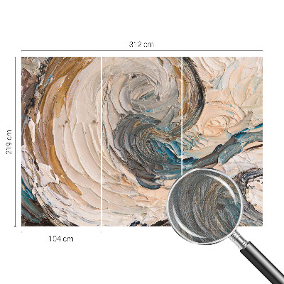 Autocolante de parede fotográfico Redemoinhos coloridos