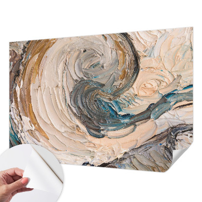 Autocolante de parede fotográfico com padrão de redemoinhos coloridos