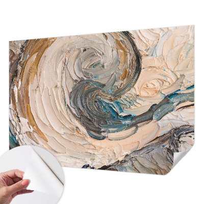 Autocolante de parede fotográfico com padrão de redemoinhos coloridos