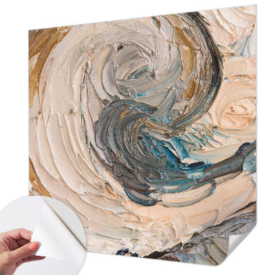 Autocolante de parede fotográfico com padrão de redemoinhos coloridos