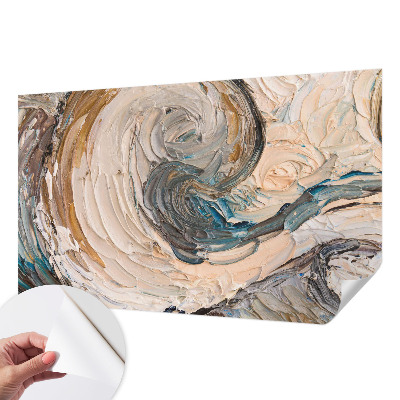Autocolante de parede fotográfico com padrão de redemoinhos coloridos