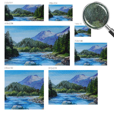 Papel de parede autocolante para sala paisagem montanhosa