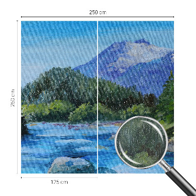 Papel de parede autocolante para sala paisagem montanhosa