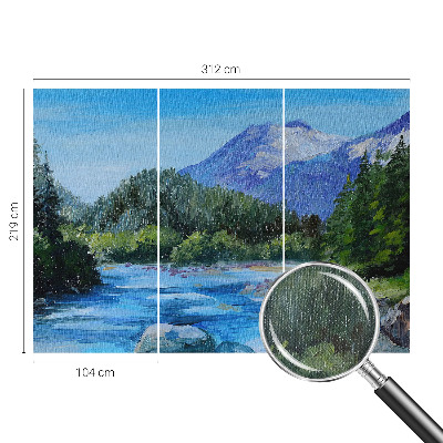 Papel de parede autocolante para sala paisagem montanhosa