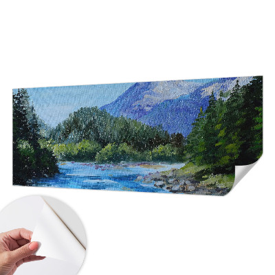 Papel de parede autocolante para sala paisagem montanhosa