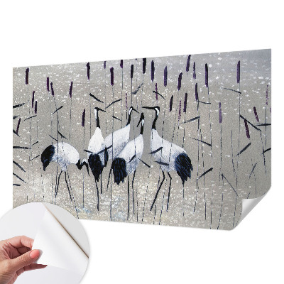 Papel de parede autocolante guindastes harmoniosos