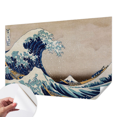Papel de parede 3D com desenho de onda dramática