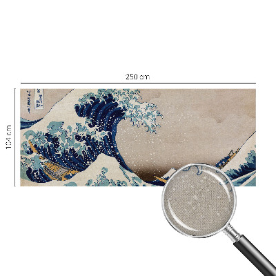 Papel de parede 3D com desenho de onda dramática