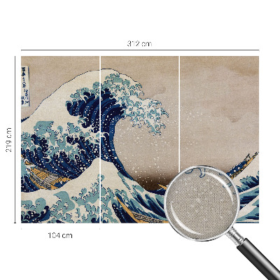 Papel de parede 3D com desenho de onda dramática