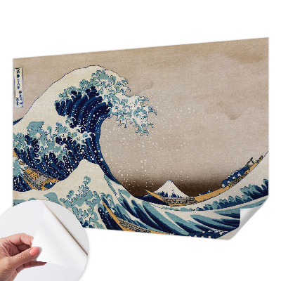 Papel de parede 3D com desenho de onda dramática