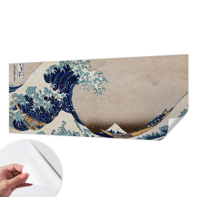 Papel de parede 3D com desenho de onda dramática