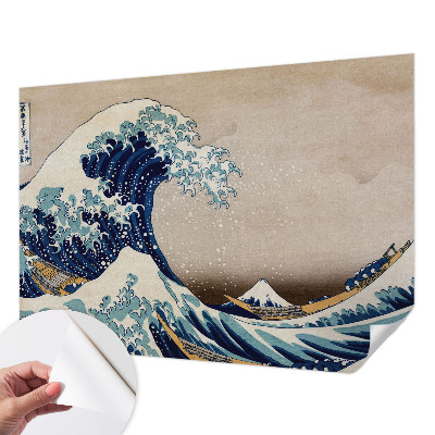 Papel de parede 3D com desenho de onda dramática