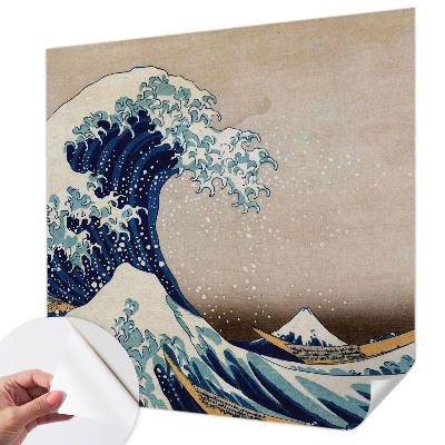 Papel de parede 3D com desenho de onda dramática
