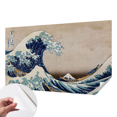 Papel de parede 3D com desenho de onda dramática