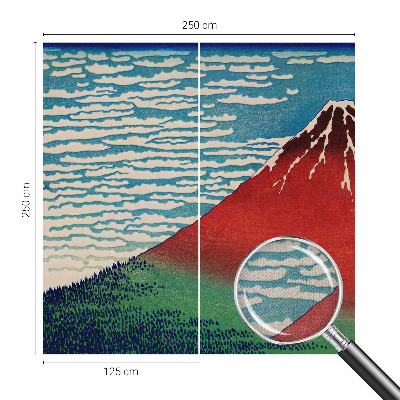 Papel de parede autocolante para quarto Montanha Vermelha