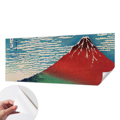 Papel de parede autocolante para quarto Montanha Vermelha