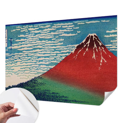 Papel de parede autocolante para quarto Montanha Vermelha