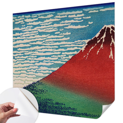 Papel de parede autocolante para quarto Montanha Vermelha