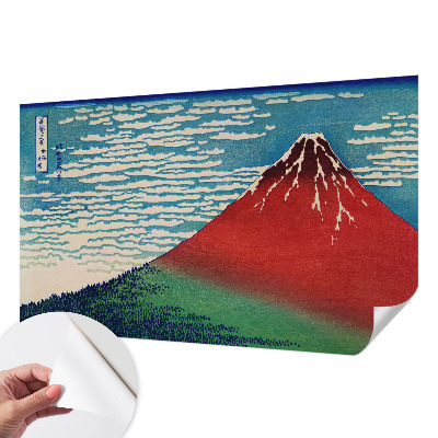 Papel de parede autocolante para quarto Montanha Vermelha