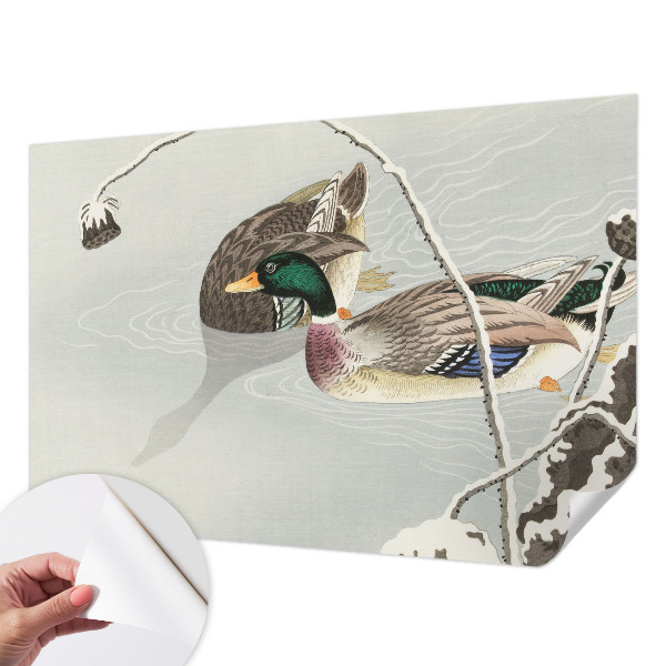 Papel de parede para criança com estampa de patos calmos