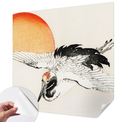 Papel de parede autocolante para quarto Guindaste elegante