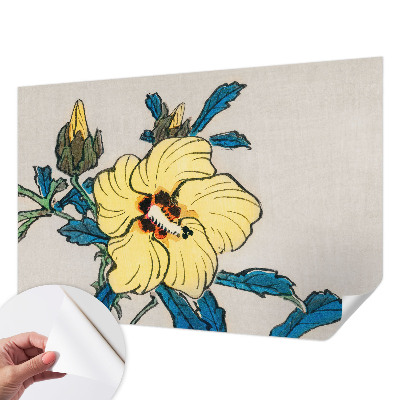Papel de parede autocolante para quarto Flor amarela
