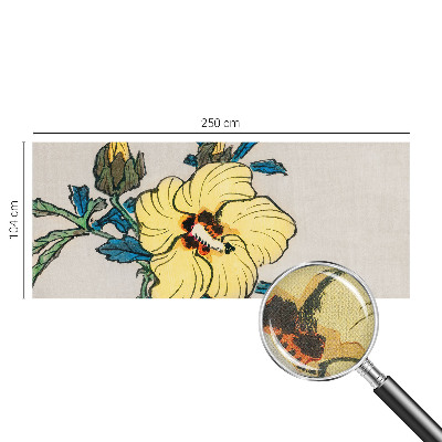 Papel de parede autocolante para quarto Flor amarela