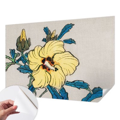 Papel de parede autocolante para quarto Flor amarela