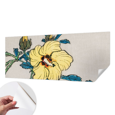 Papel de parede autocolante para quarto Flor amarela