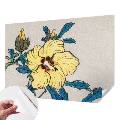 Papel de parede autocolante para quarto Flor amarela
