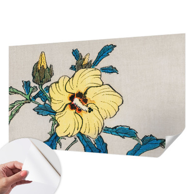 Papel de parede autocolante para quarto Flor amarela