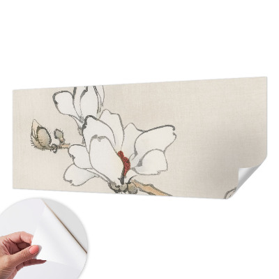 Papel de parede autocolante com estampa de magnólias delicadas
