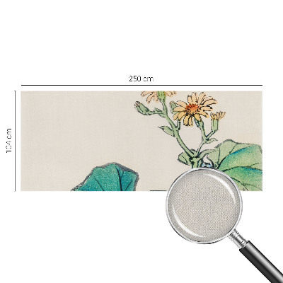 Papel de parede 3D Flor e folhas