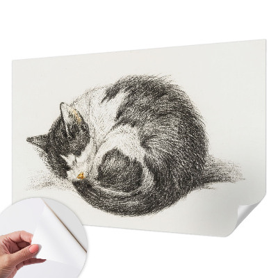 Papel de parede para criança com estampa de gatinho adorável