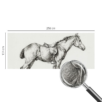 Papel de parede infantil Esboço de um cavalo