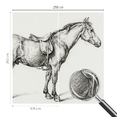 Papel de parede infantil Esboço de um cavalo