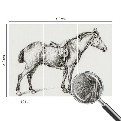 Papel de parede infantil Esboço de um cavalo