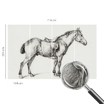 Papel de parede infantil Esboço de um cavalo