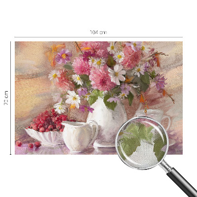 Papel de parede autocolante com estampa de flores silvestres