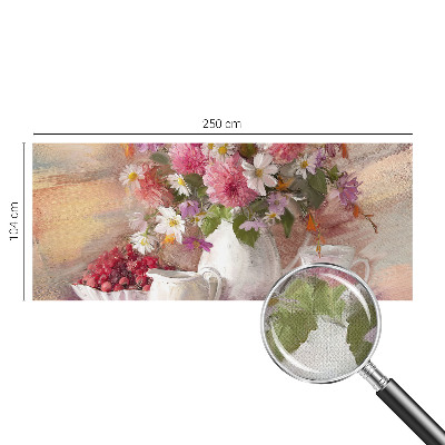 Papel de parede autocolante com estampa de flores silvestres