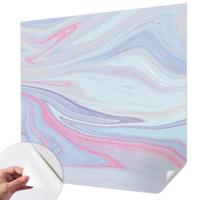 Papel de parede infantil com estampa de espiral em tons pastéis