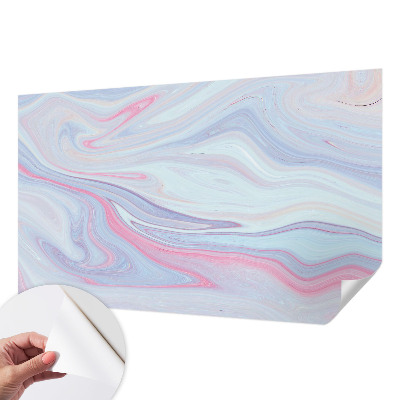 Papel de parede infantil com estampa de espiral em tons pastéis