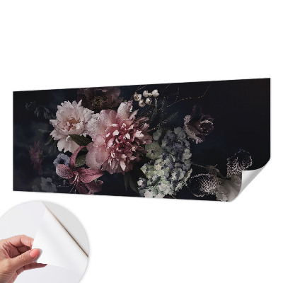 Papel de parede autocolante para quarto com estampa de arranjo floral