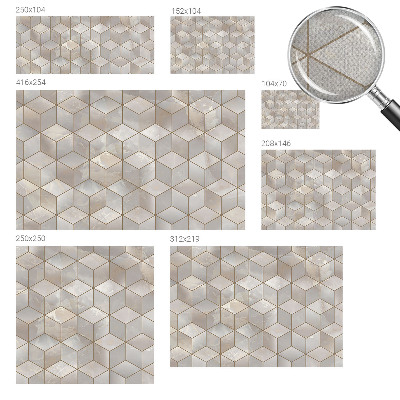 Papel de parede autocolante para quarto Mosaico geométrico