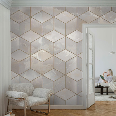 Papel de parede autocolante para quarto Mosaico geométrico