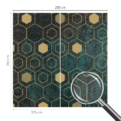 Papel de parede autocolante hexágonos geométricos