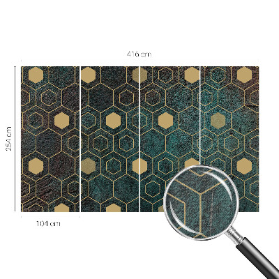 Papel de parede autocolante hexágonos geométricos