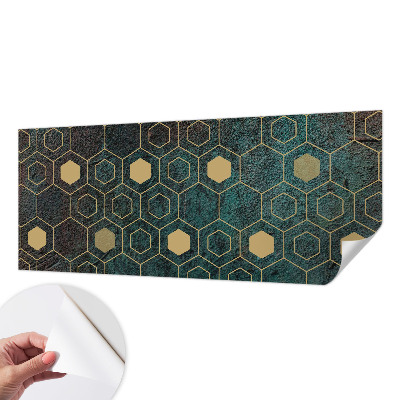 Papel de parede autocolante hexágonos geométricos