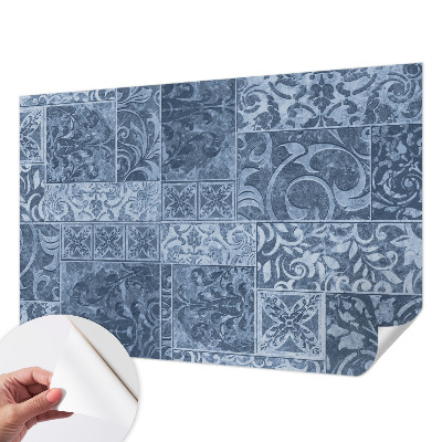 Papel de parede 3D com ornamentos de plantas