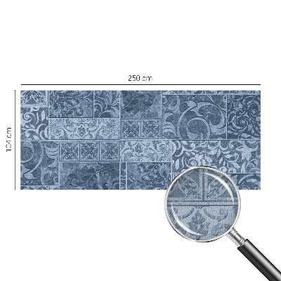 Papel de parede 3D com ornamentos de plantas